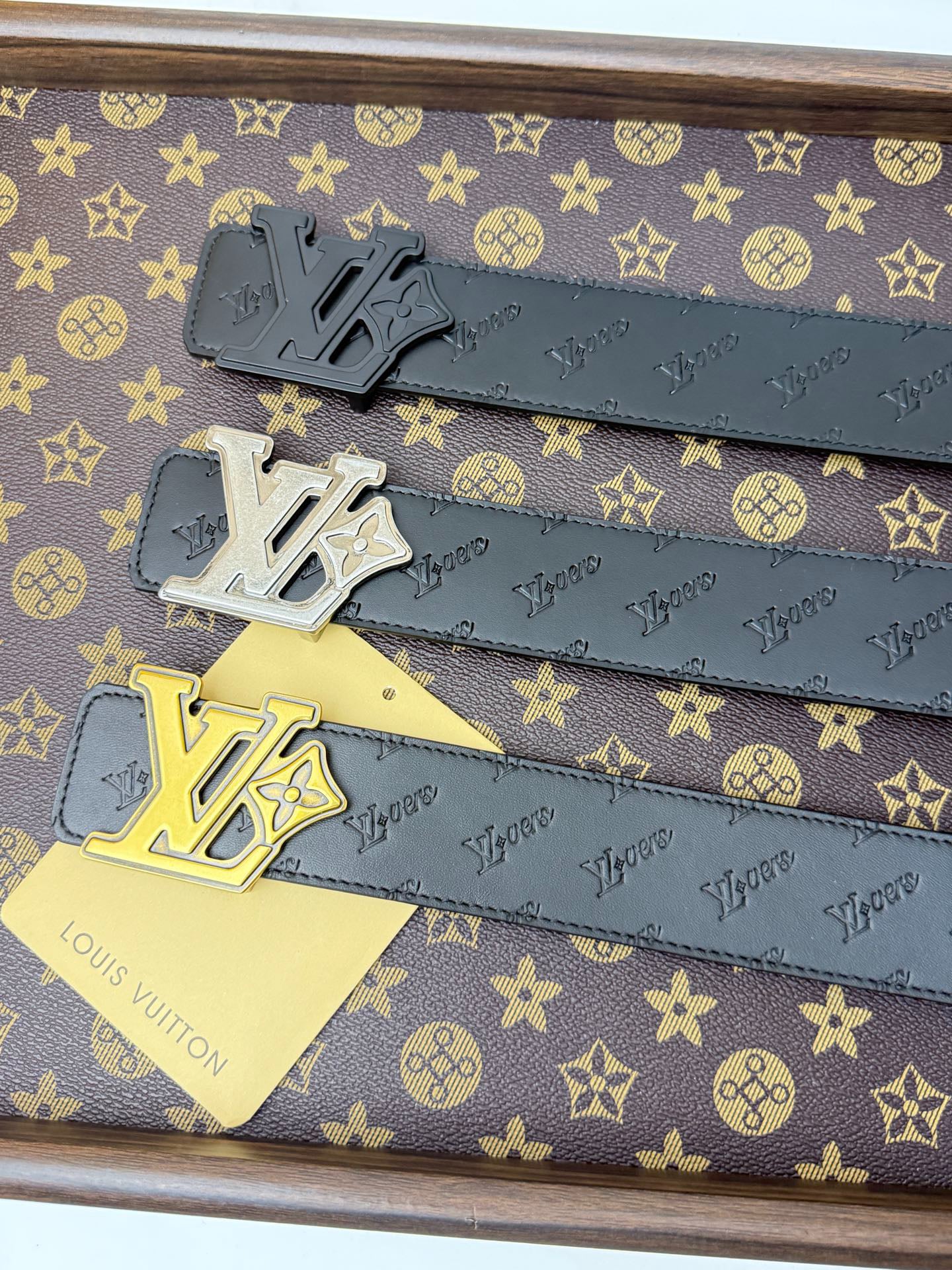 LV Monogram Eclipse Flower Buckle 40mm Belt