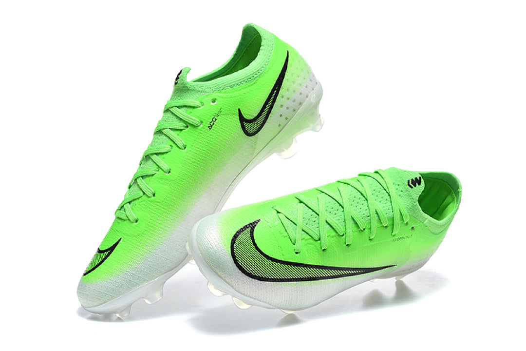 Nike Air Zoom Mercurial Vapor 17 Elite FG Soccer Cleats - Green/White "Atomknit" Edition