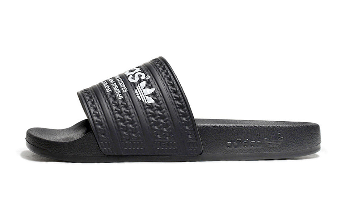 Adidas Originals Adilette Core Black/White Logo Slide Sandals GX6965