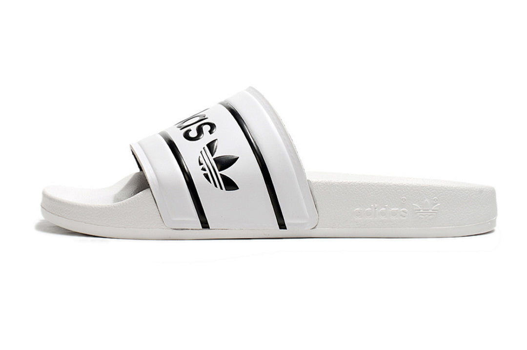 Adidas Originals Adilette White/Black Logo Slide Sandals GX6967