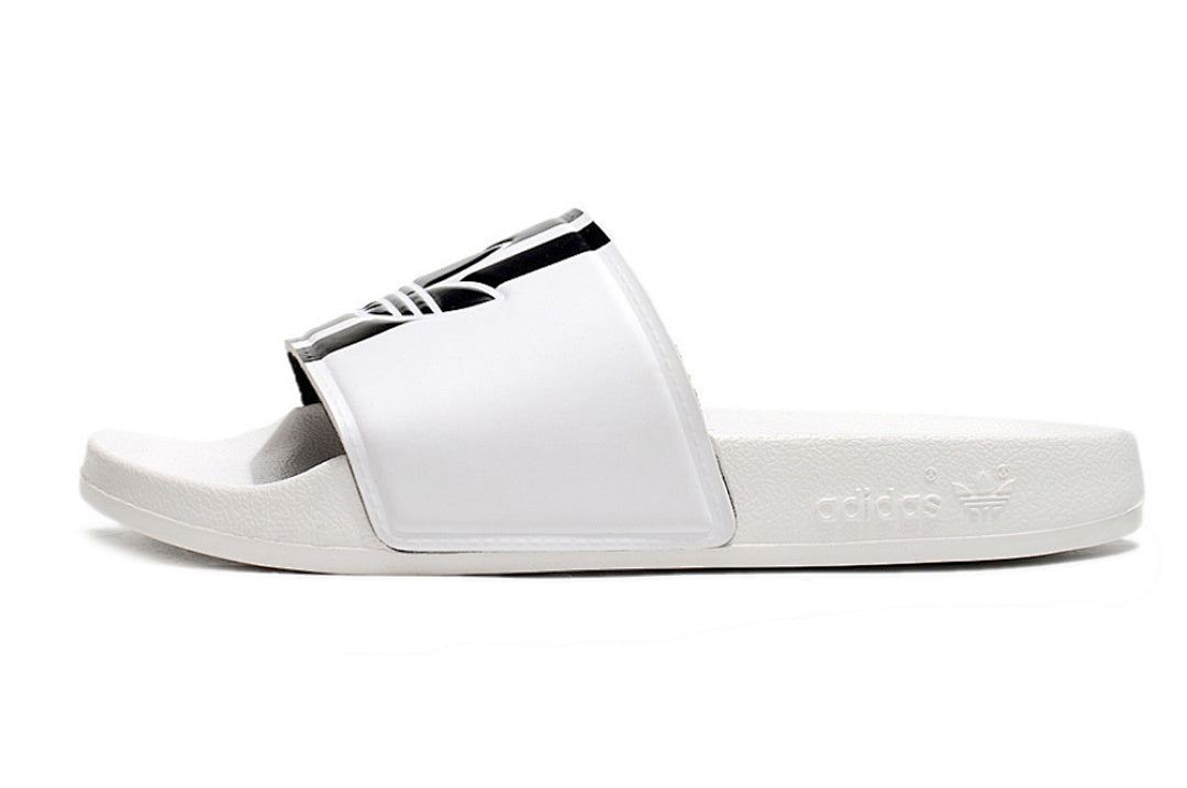 Adidas Originals Adilette White/Black Trefoil Slide Sandals GX6971