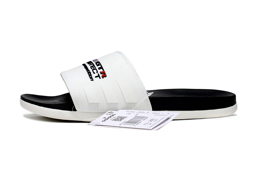 Adidas x BMW M GT3 Adilette Slides White Black Custom-Edition