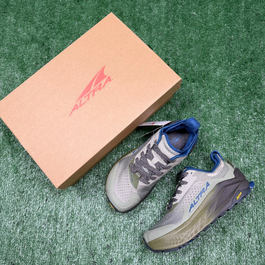 Altra Olympus 6 Sage Green Grey Blue Zero Drop Breathable Trail Running Sneakers