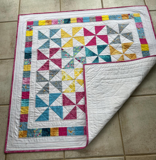 Baby quilt, handmade, wall hanging