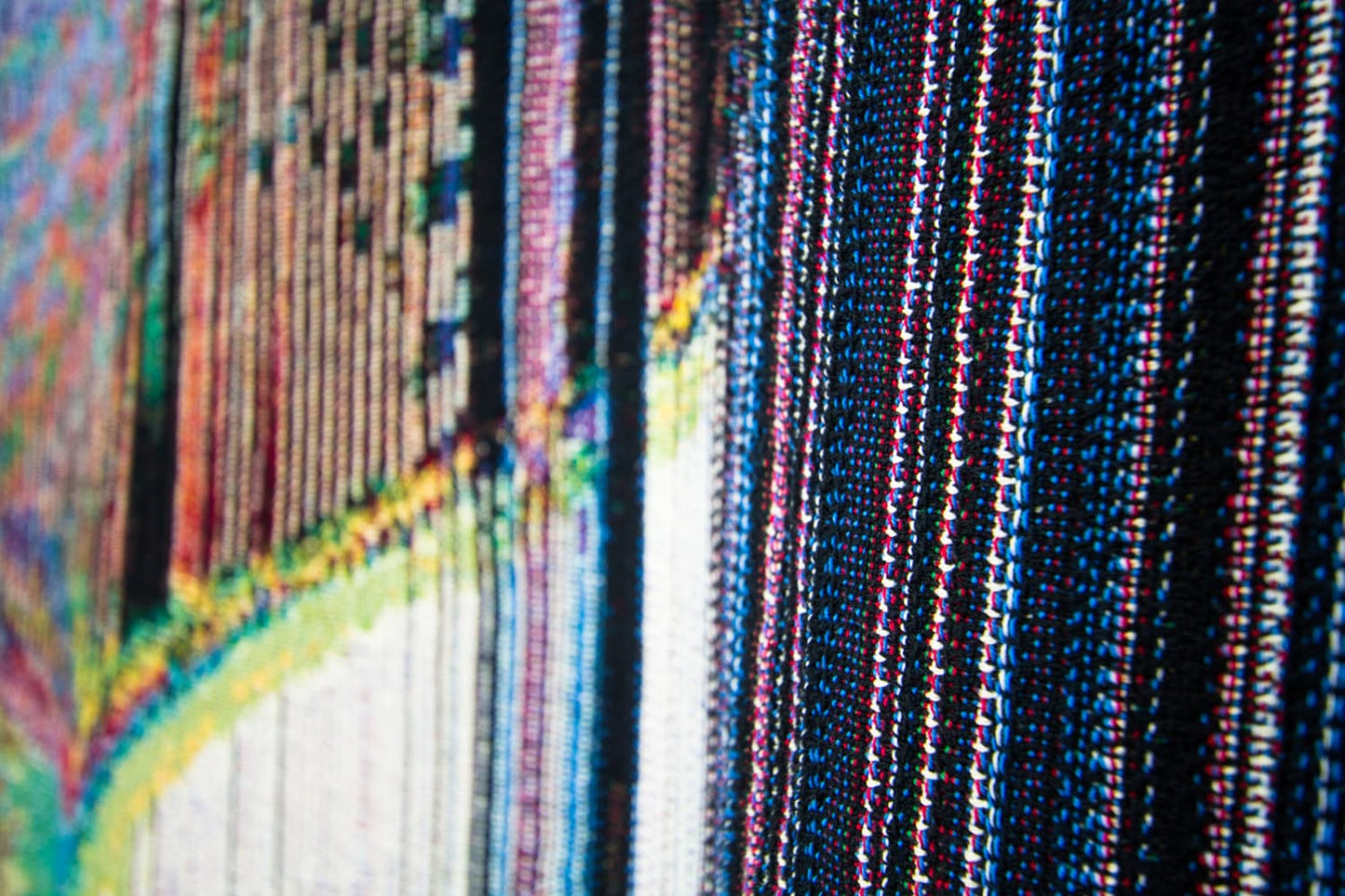 DCP_0212 - Jacquard Woven Throw Blanket by Glitch Textiles - Recycled Cotton - USA Made