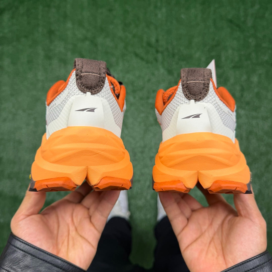 Altra Olympus 6 White Orange Brown Zero Drop Breathable Trail Running Sneakers