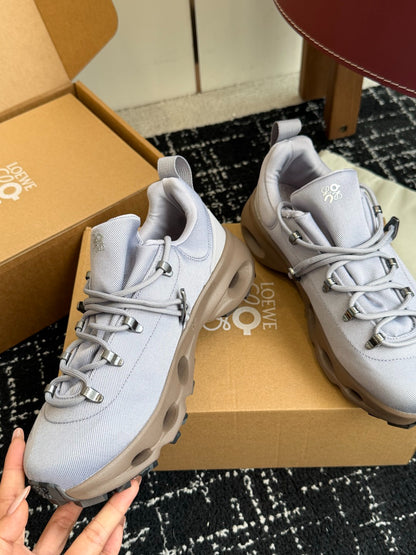 Unisex On Loewe Cloudtilt Light Grey Waterproof Outdoor Hiking Sneakers Cloud Cushion Casual Trail Trainers