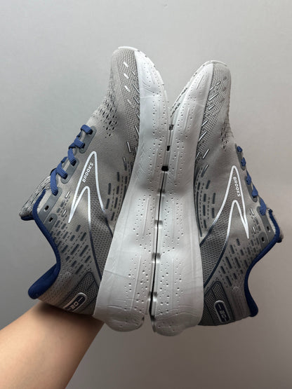 Brooks Men's Glycerin 20 Neutral Road Running Shoes (Grey/Blue/White)