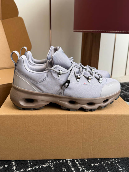 Unisex On Loewe Cloudtilt Light Grey Waterproof Outdoor Hiking Sneakers Cloud Cushion Casual Trail Trainers