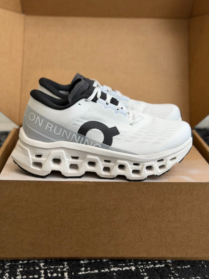On Cloudmonster 3 White Black Cushioned Road Running Sneakers