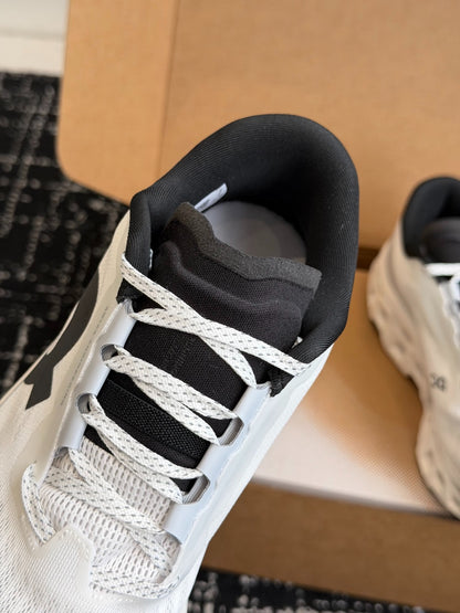 On Cloudmonster 3 White Black Cushioned Road Running Sneakers