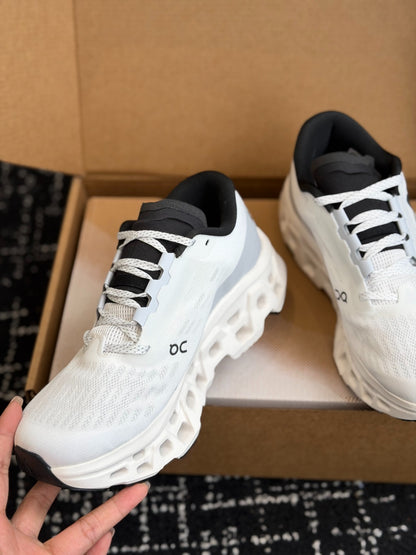 On Cloudmonster 3 White Black Cushioned Road Running Sneakers