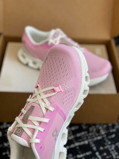 On Cloud X Pink Mesh Jogging Training Sneakers