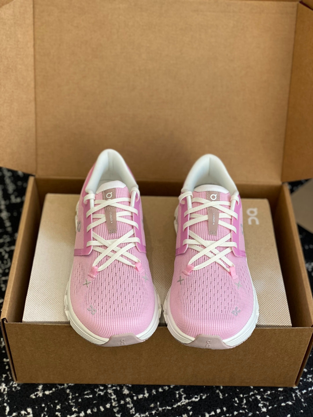 On Cloud X Pink Mesh Jogging Training Sneakers