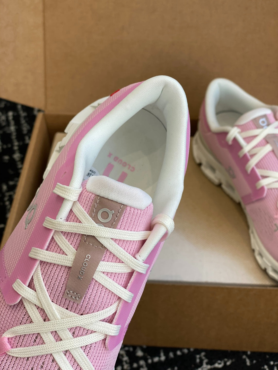 On Cloud X Pink Mesh Jogging Training Sneakers