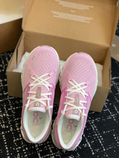 On Cloud X Pink Mesh Jogging Training Sneakers