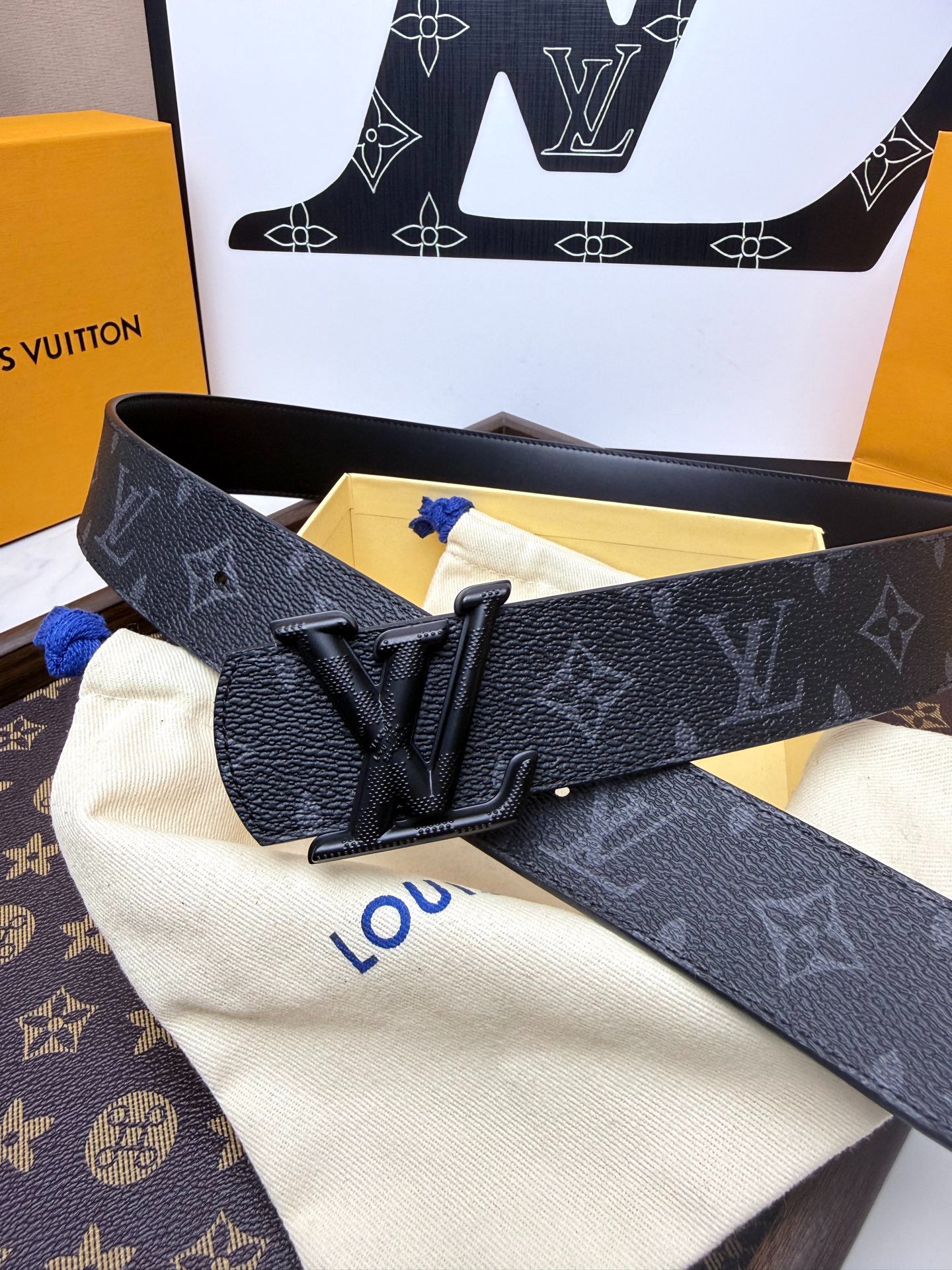 LV Monogram Eclipse Matte Black 40mm Belt