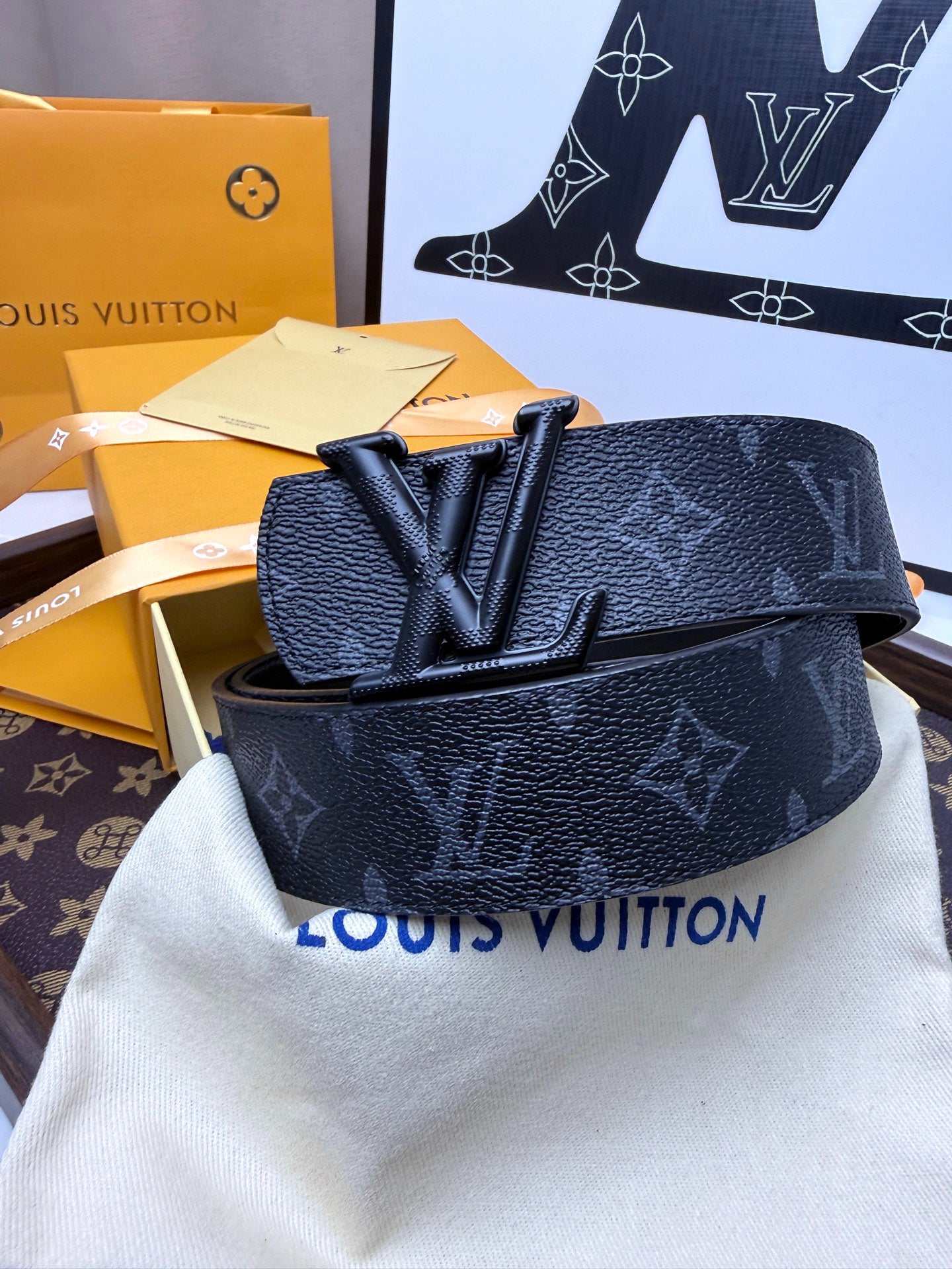 LV Monogram Eclipse Matte Black 40mm Belt