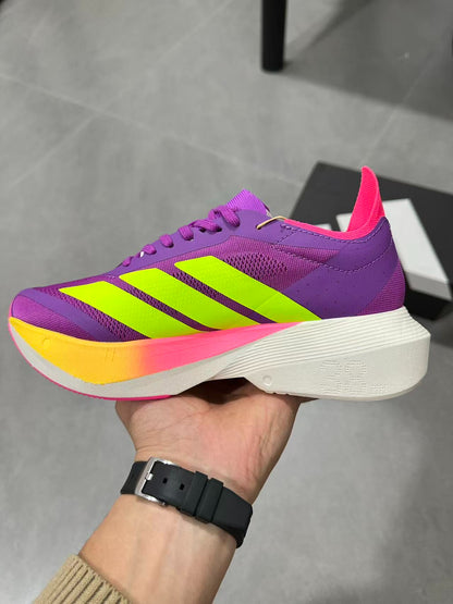 Adidas ADIZERO DRIVE RC Purple / Solar Yellow / Pink colorway