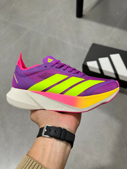 Adidas ADIZERO DRIVE RC Purple / Solar Yellow / Pink colorway