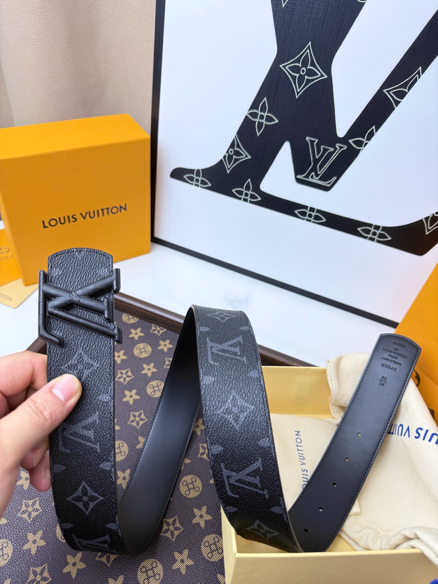 LV Monogram Eclipse Matte Black 40mm Belt