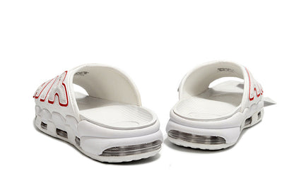 Nike Air More Uptempo Slides White Red FJ7808-100