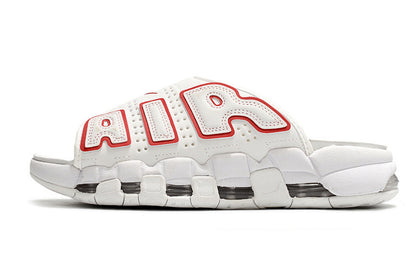 Nike Air More Uptempo Slides White Red FJ7808-100