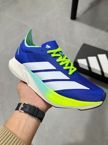 Adidas ADIZERO DRIVE RC (Royal Blue / Zero Metallic / Lucid Lemon colorway)