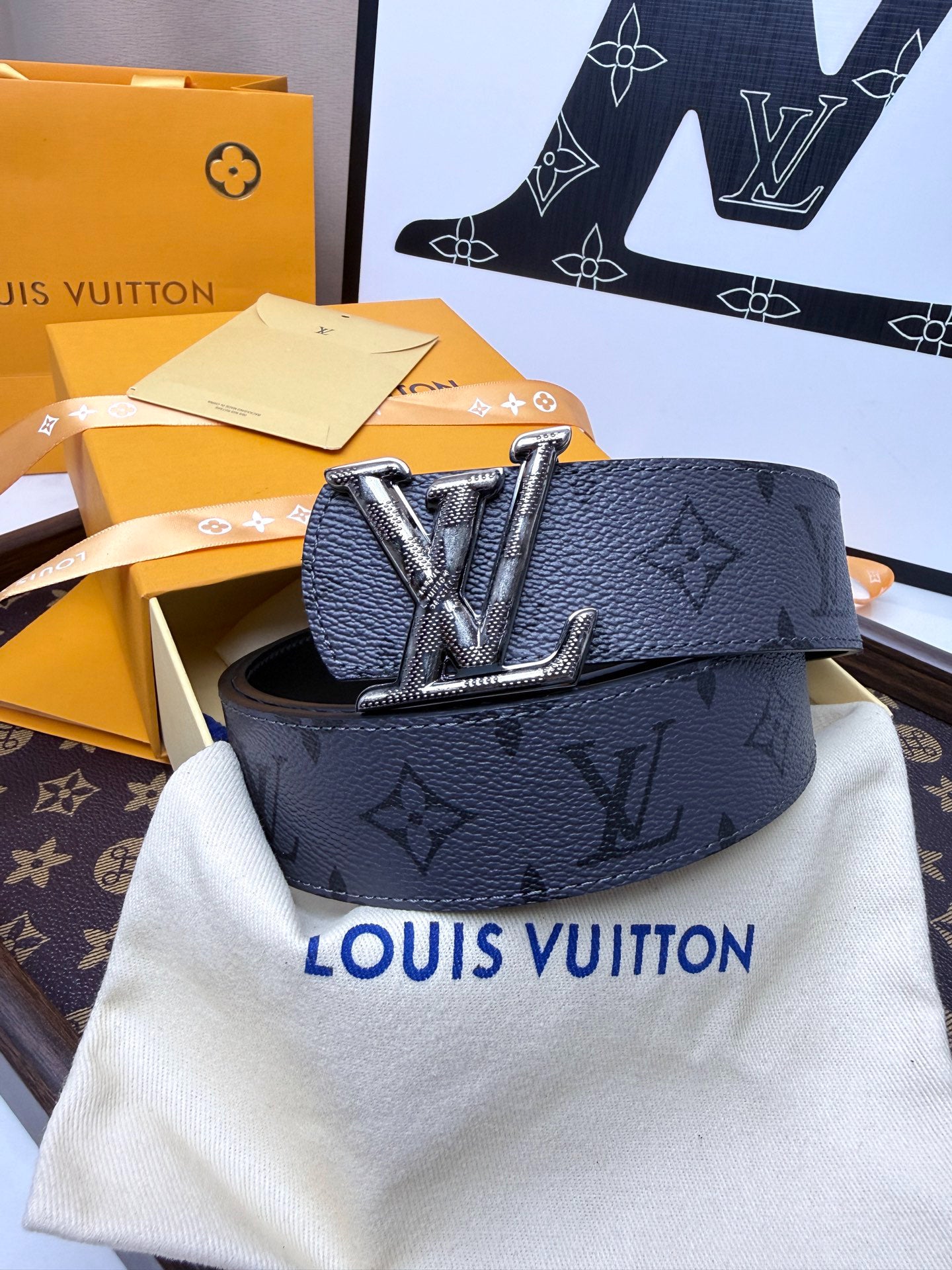 LV Monogram Eclipse Matte Black 40mm Belt