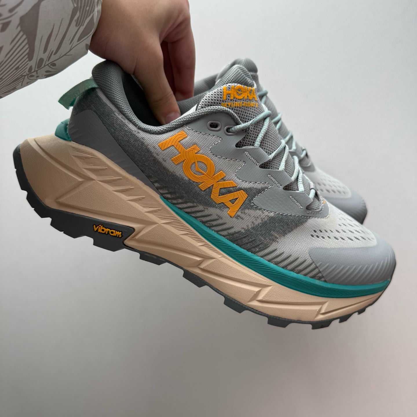 HOKA Skyline-Float X Stellar Gray/Oak Amber Sneakers