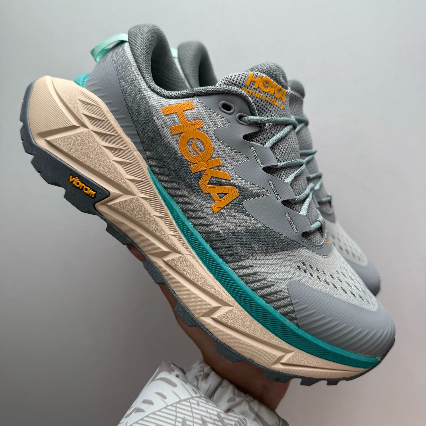 HOKA Skyline-Float X Stellar Gray/Oak Amber Sneakers