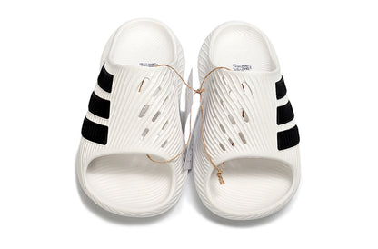 Adidas Purechill White Black Open-Toe Recovery Slides IF6764