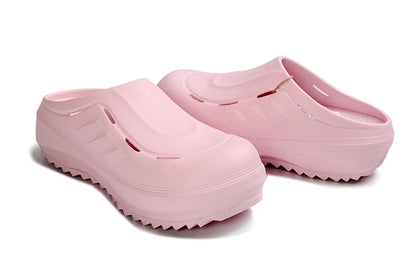 Adidas Adilette Platform Clogs Clear Pink Slip-On Recovery Shoes JR2626