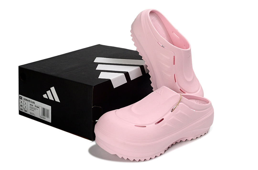 Adidas Adilette Platform Clogs Clear Pink Slip-On Recovery Shoes JR2626