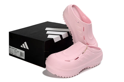 Adidas Adilette Platform Clogs Clear Pink Slip-On Recovery Shoes JR2626