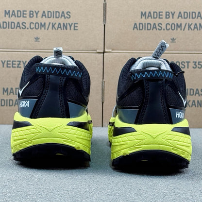 Hoka Mafate Three2 Black | Fluorescent green