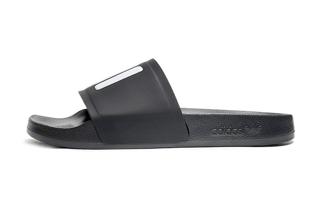 Adidas Originals Adilette Core Black/White 3-Stripes Slide Sandals IF5719