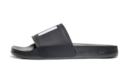 Adidas Originals Adilette Core Black/White 3-Stripes Slide Sandals IF5719