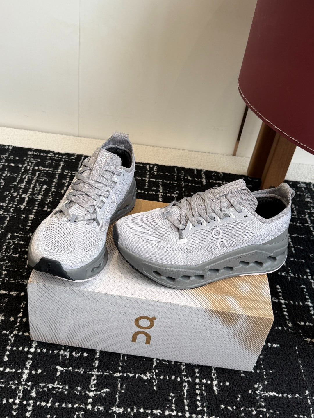 Cloudtilt All Grey Cushioned Running Shoes Unisex Hollow Chunky Sole Athletic Trainers