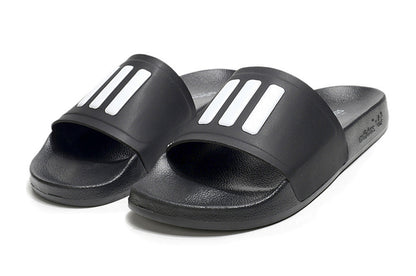 Adidas Originals Adilette Core Black/White 3-Stripes Slide Sandals IF5719