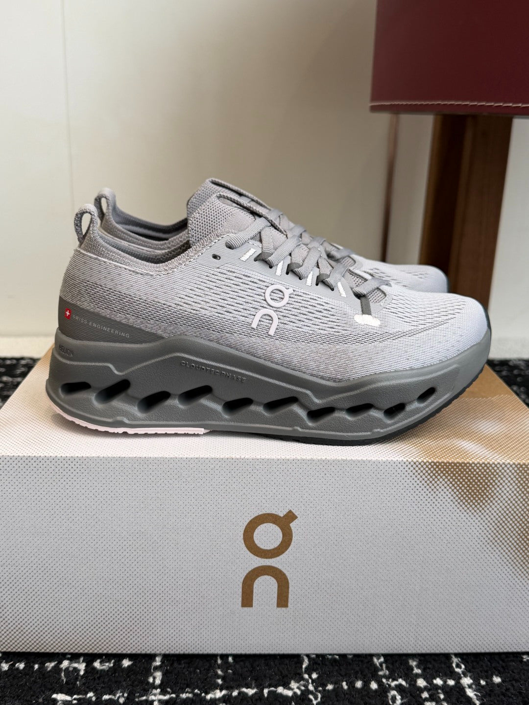 Cloudtilt All Grey Cushioned Running Shoes Unisex Hollow Chunky Sole Athletic Trainers