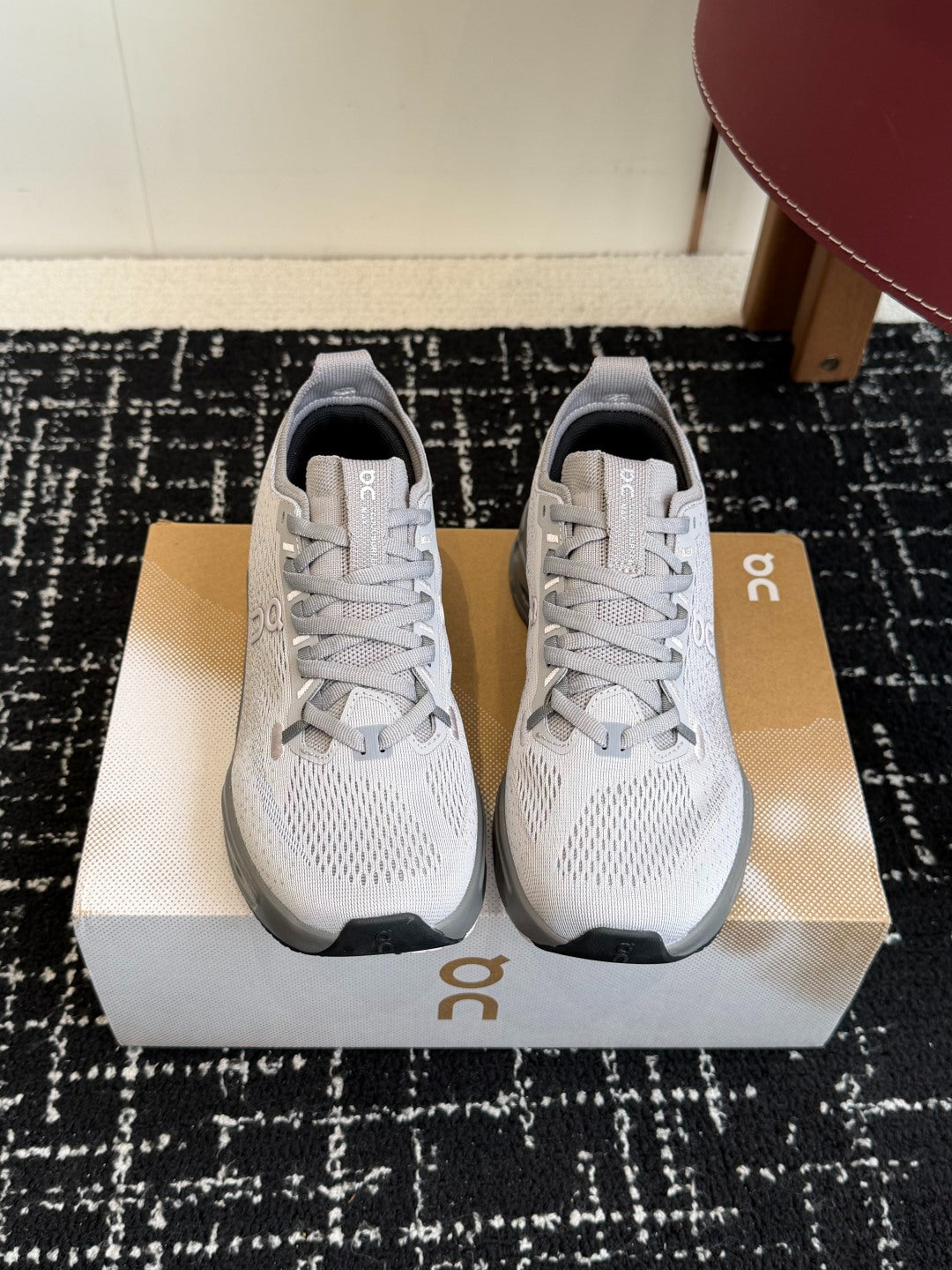 Cloudtilt All Grey Cushioned Running Shoes Unisex Hollow Chunky Sole Athletic Trainers