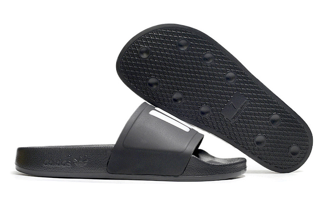 Adidas Originals Adilette Core Black/White 3-Stripes Slide Sandals IF5719