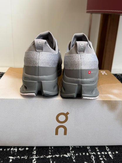 Cloudtilt All Grey Cushioned Running Shoes Unisex Hollow Chunky Sole Athletic Trainers