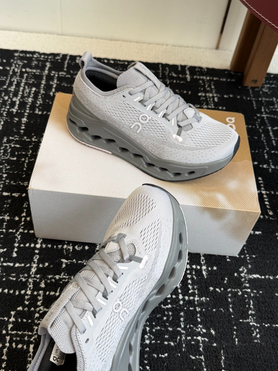 Cloudtilt All Grey Cushioned Running Shoes Unisex Hollow Chunky Sole Athletic Trainers