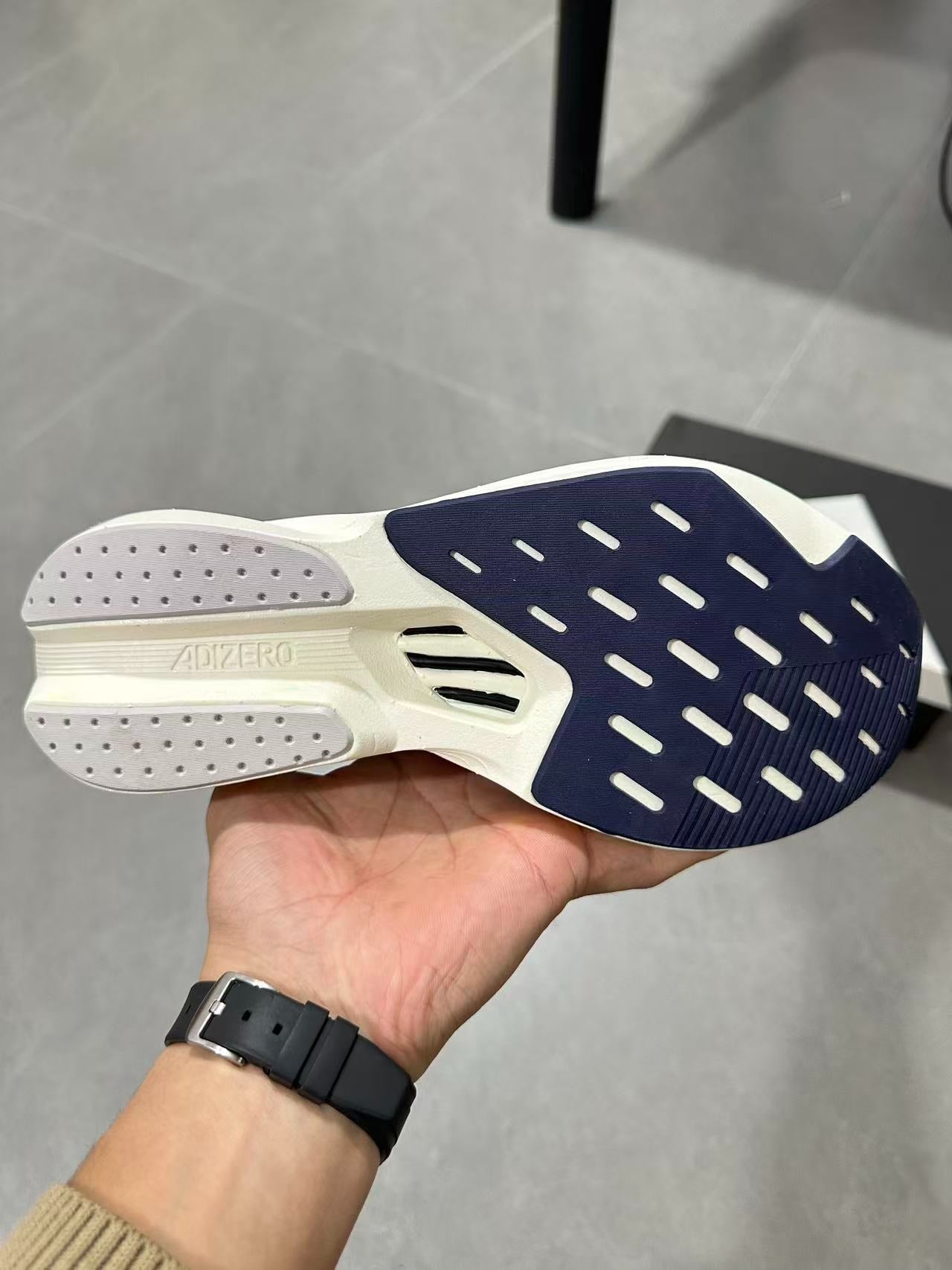 Adidas ADIZERO DRIVE RC (Royal Blue / Zero Metallic / Lucid Lemon colorway)