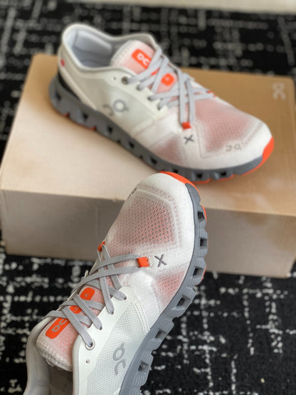 Cloud X 3 Cross Training Sneakers White Gray Orange Breathable Mesh Sport Shoes Unisex