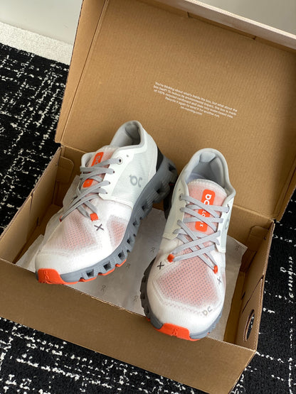 Cloud X 3 Cross Training Sneakers White Gray Orange Breathable Mesh Sport Shoes Unisex