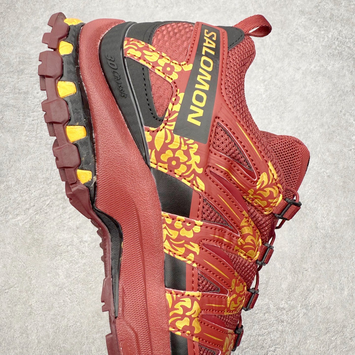 Salomon XA Pro 3D Red Gold Floral Men Women Casual Hiking Shoes
