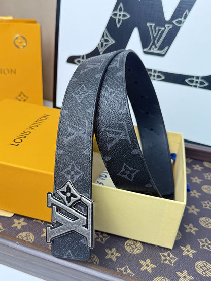 LV Monogram Eclipse Flower Buckle 40mm Belt